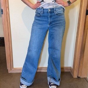 Just Black Cuffed Palazzo Jeans